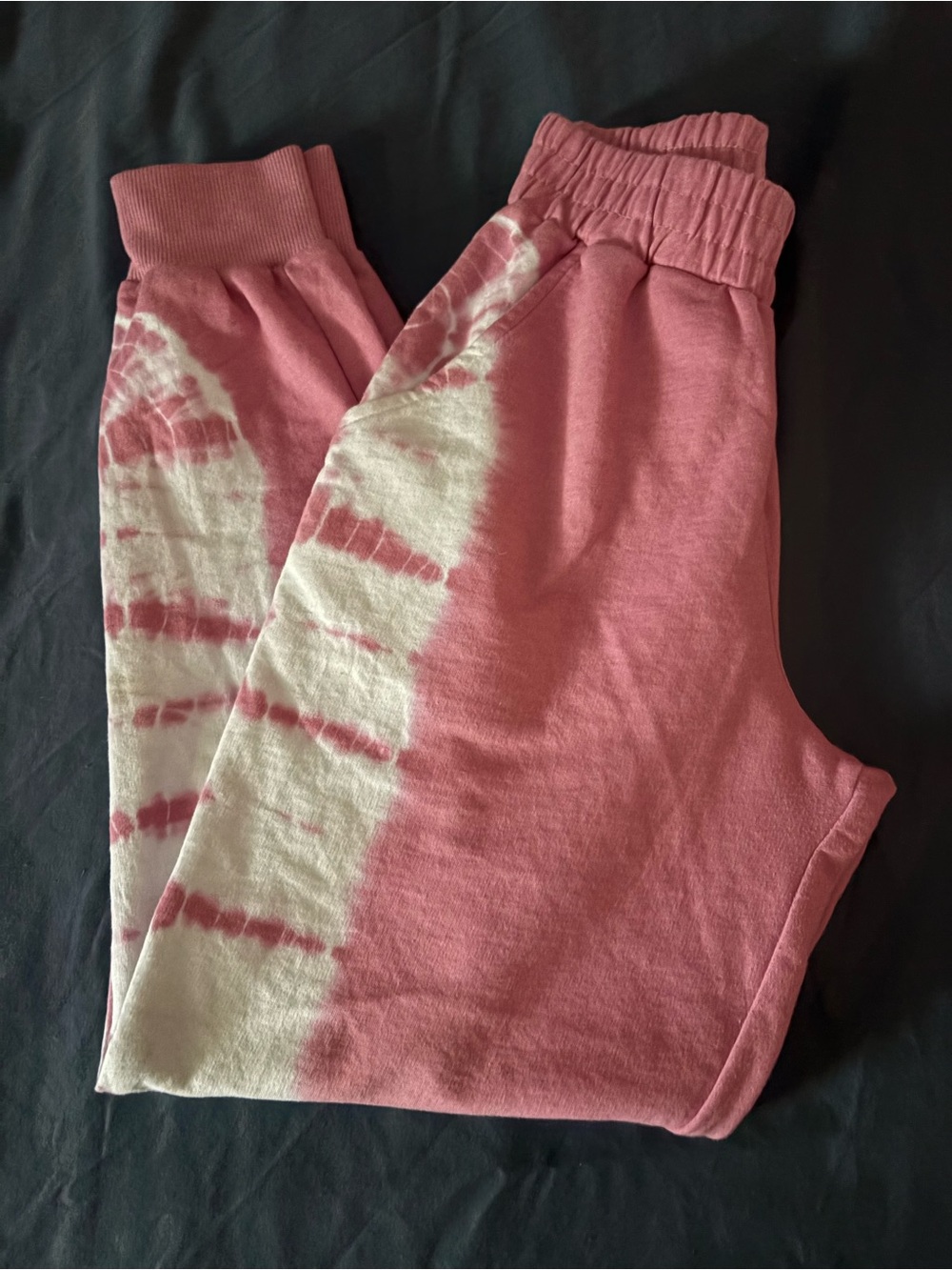Design History Pink and White Tie-Dye Jogger Pants